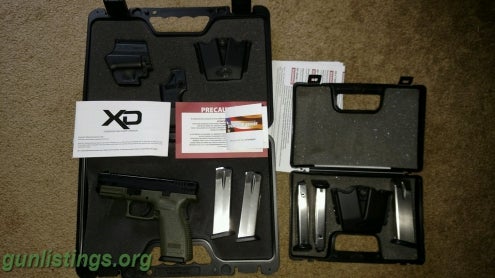 Pistols NIB Springfield Armory XD .40 Lim. Ed. OD Green +Extras