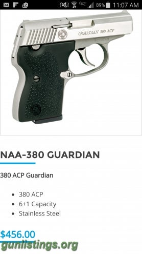 Pistols North American Arms Guardian