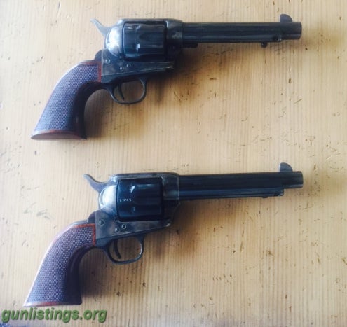 Pistols Pair Of 1873 Cattleman El Patron