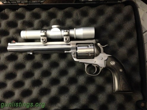 Pistols Ruger Bisley Hunter SA 44 Mag/with Leupold FX-2 Scope