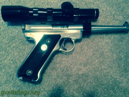 Pistols Ruger Mark II With Scope