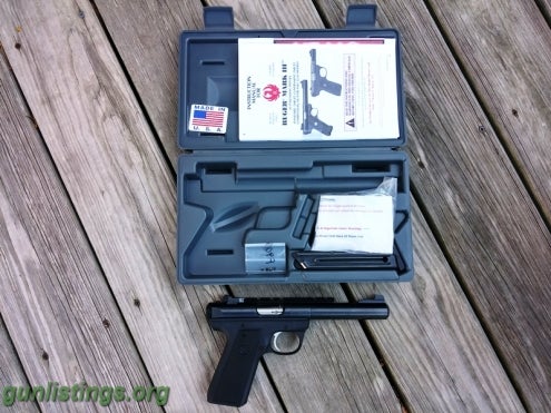 Pistols RUGER MKIII 22/45 TARGET 22LR - TWO 10RD MAGS