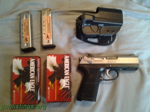 Pistols Ruger P95 Stainless W/100 Rds & Fobus Holster