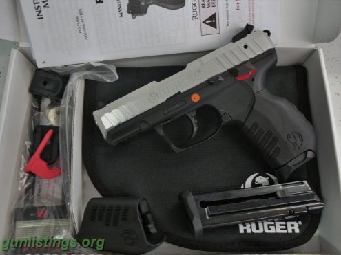 Pistols Ruger SR22,3607 22LR 3.5 Silver Anodized Slide 10rd NEW