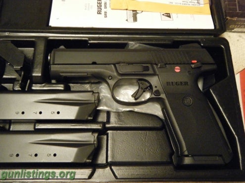 Pistols Ruger SR-45 NIB W/3 Mags & Ammo