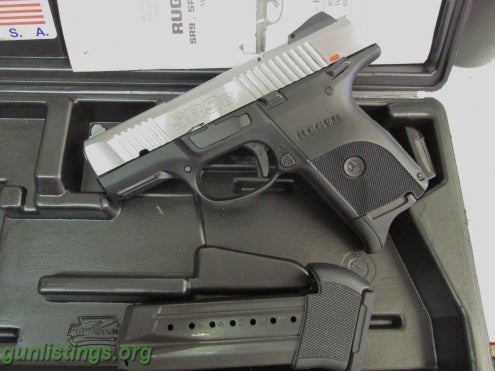 Pistols Ruger SR9C, 9mm, 17 & 10rd, SS Excellent Condition