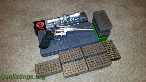 Pistols Ruger Super Redhawk, 44 Magnum, Ammo, Reloading, Scope