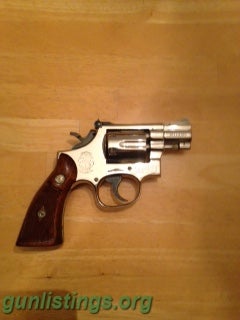 Pistols Smith & Wesson Model 15-4 Nickel Revolver