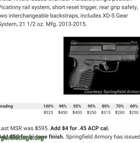 Pistols Springfield XDS 9MM