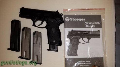 Pistols Stoeger Cougar 9mm.