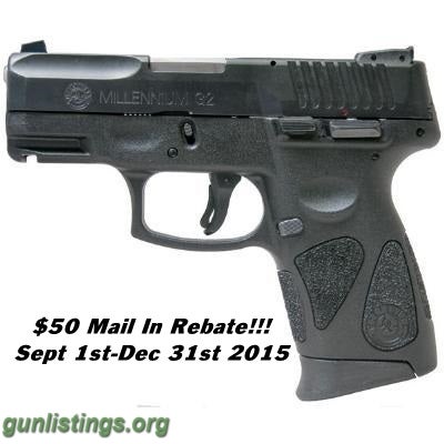 Pistols Taurus PT111 G2, 9mm, 12rd NEW $50 Mail In Rebate!!