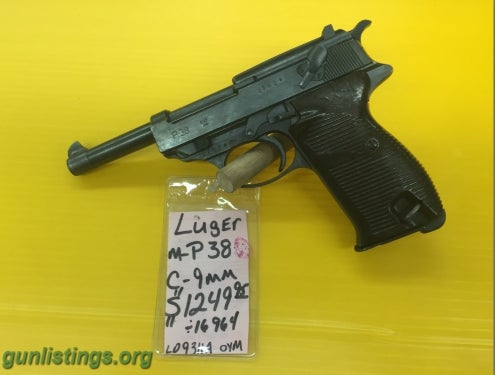 Pistols GERMAN MADE & MARKED LUGER P38 9MM