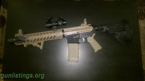Rifles Custom AR Pistol W/Sig Tac Pistol Stabilizing Brace!