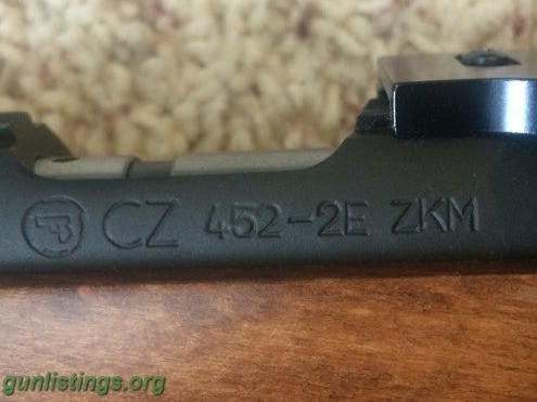 Rifles CZ 452 22lr W/ Williams Peep Sight