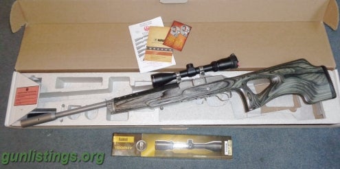Rifles LNIB Ruger Mini-14 Target Model. Stainless W/scope