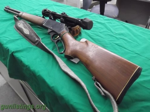 Rifles Marlin Scoped Lever Action 336, 35 Remington