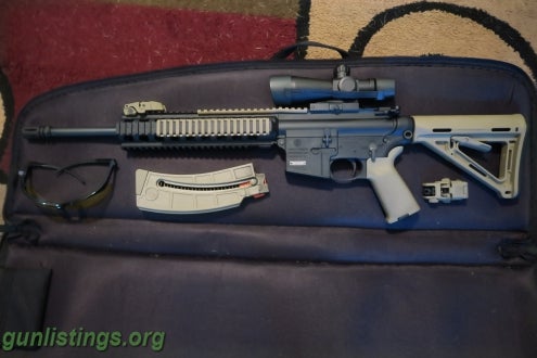 Rifles M&P 15 22 Rifle Soft Gun Case And Scope