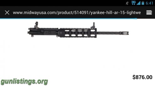 Rifles Nib Yankee Hill 6.8 Spc II Upper With Barrett Magazine