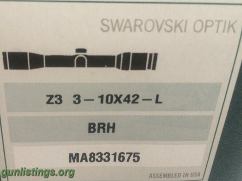 Rifles NIB-Swarovski 3-10x42 Scope