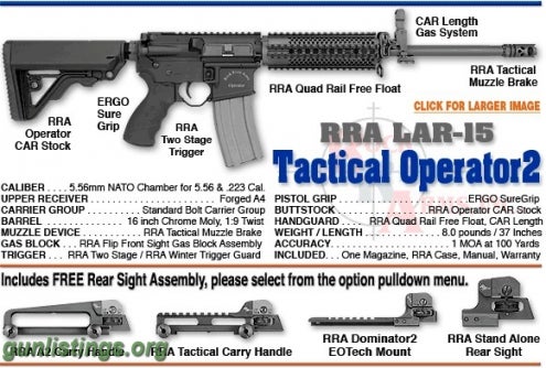 Rifles Rock River Arms LAR-15 Tactical Operator II