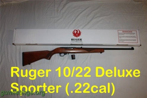 Rifles Ruger 10/22 Deluxe Walnut Sporter NEW