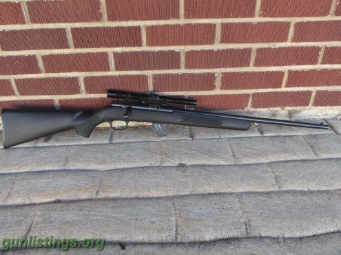 Rifles Savage MKII, 22lr, 2-10rd Mags, Blued,W/Scope Good Cond