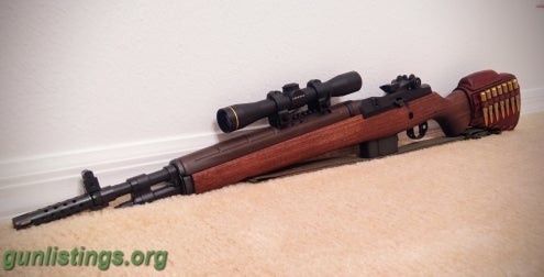 Rifles Springfield M1A Scout Squad Walnut -Lots Of Accessories