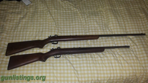Rifles Two Winchester 67's For Handgun