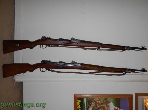 Rifles Two World War 1 German Gewehr Gew. 98 Mausers Originals