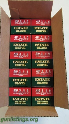 Shotguns 10 Boxes Of Estate 410 Hunting Shotgun Shells