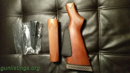 Shotguns New Mossberg Wooden Stock And Forend Checkered