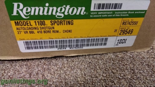 Shotguns Remington 1100 Sporting 410