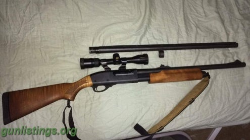 Shotguns Remington 870 Express Smooth And Slug Barrel Scoped