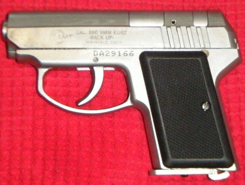 Pistols AMT .380 9MM Kurz DA Backup