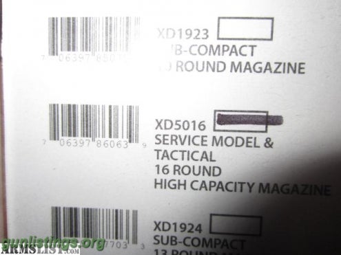 Accessories XD9 High Capacity Mags -New-