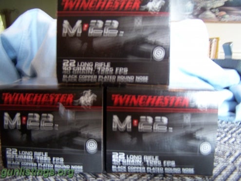 Ammo .22 Ammo. Winchester M-22= 500 Rounds