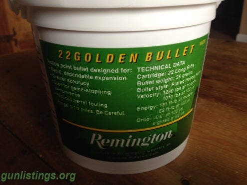 Ammo 22 Long Rifle 1400 Hollow Point Rounds Remington Bucket