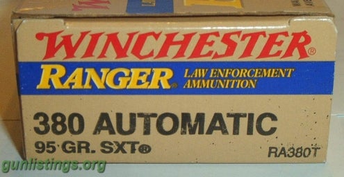 Ammo Winchester 380 LE SXT Law Enforcement 50rds Ammo