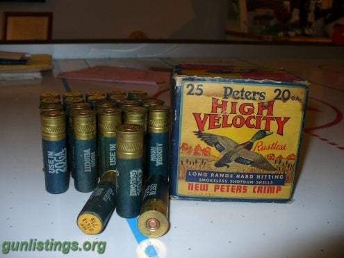 Collectibles Vintage Peters Shot Shell Box+Shells