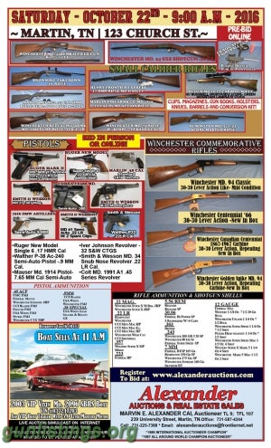 Events Live And Online Gun Auction October 22nd~ 9 AM