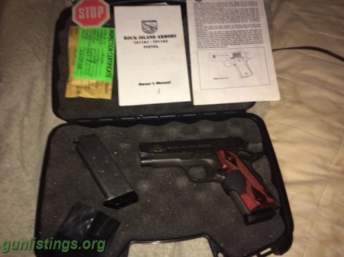 Pistols Sold911 Compact 45 W/ Crimson Trace Laser Grips