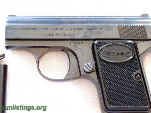 Pistols 1959 -- .25 Cal.  BABY  BROWNING PISTOL.. WITH 2 MAGS.