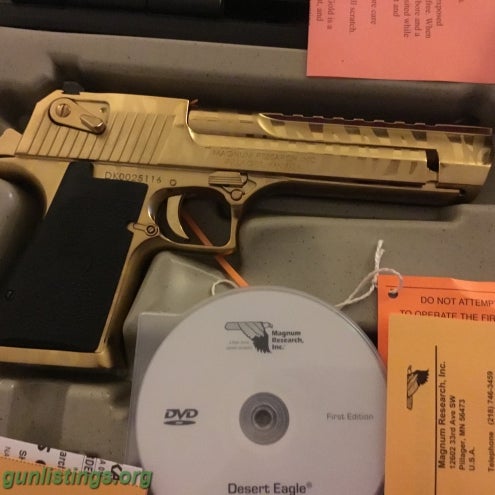 Pistols Tiger Stripe Magnum NIB Gold Magnum Research NIB DE44T