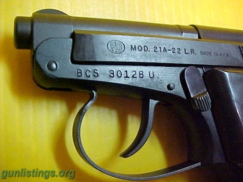 Pistols Beretta 21A Semi Auto 22LR Pistol No Reserve