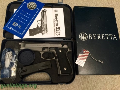 Pistols Beretta 92FS INOX , NEW