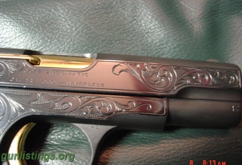 Pistols Colt 1908,380 Auto,hammerless,master Engraved