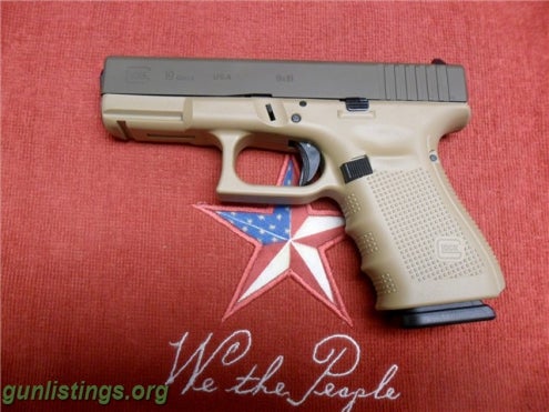 Pistols GLOCK 19 GEN 4 Patriot Brown/Tan 9mm 15 Rd NIB
