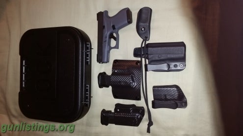 Pistols Glock G42 New. Night Sights W/fiber Optics