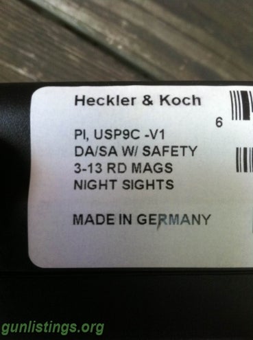 Pistols Heckler & Koch USP 9 Compact
