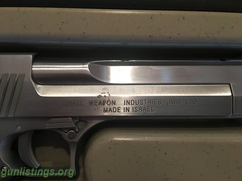 Pistols NEW Stainless 50 Cal Desert Eagle W/case
